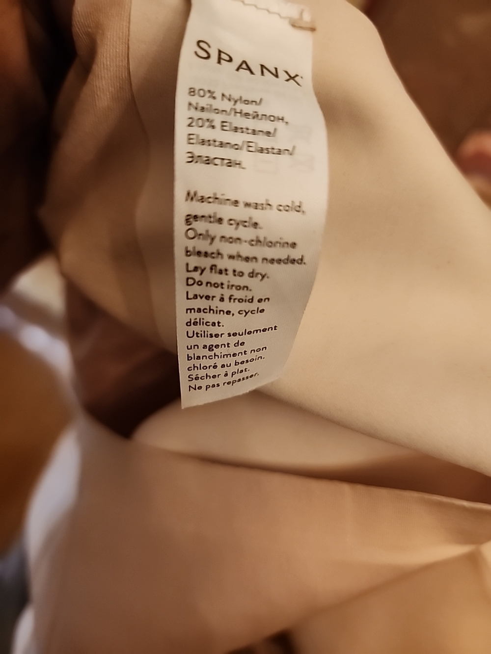 Spanx Thinstincts 2.0 Open Bust Mid Thigh Beige Bodysuit - Picture 7 of 7